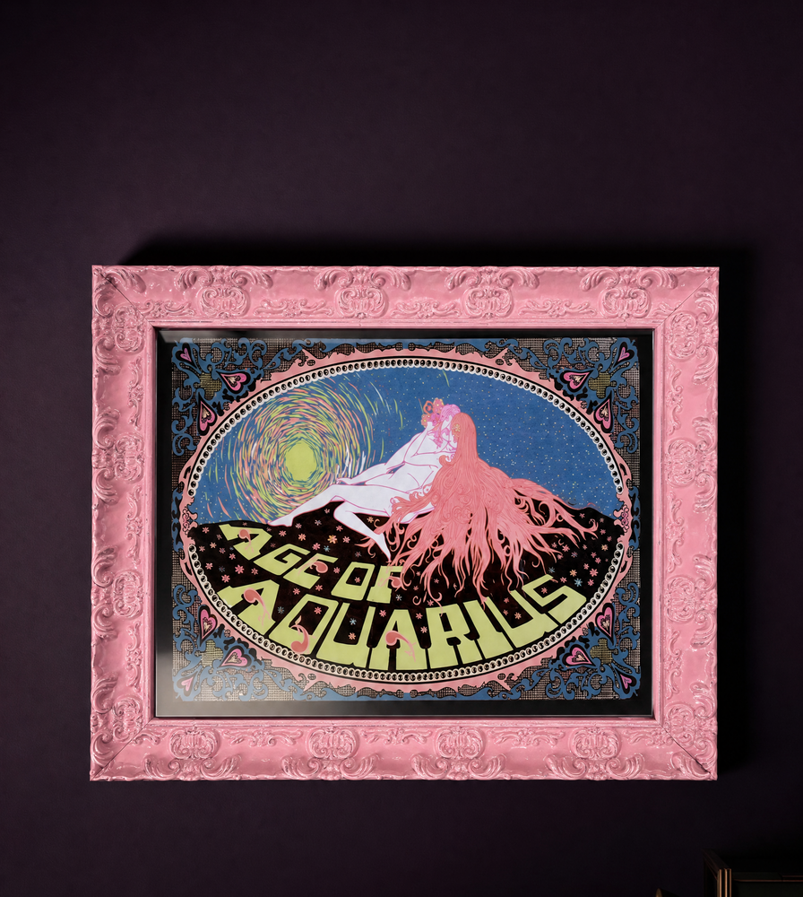 Framed concert poster with UV-protective glazing