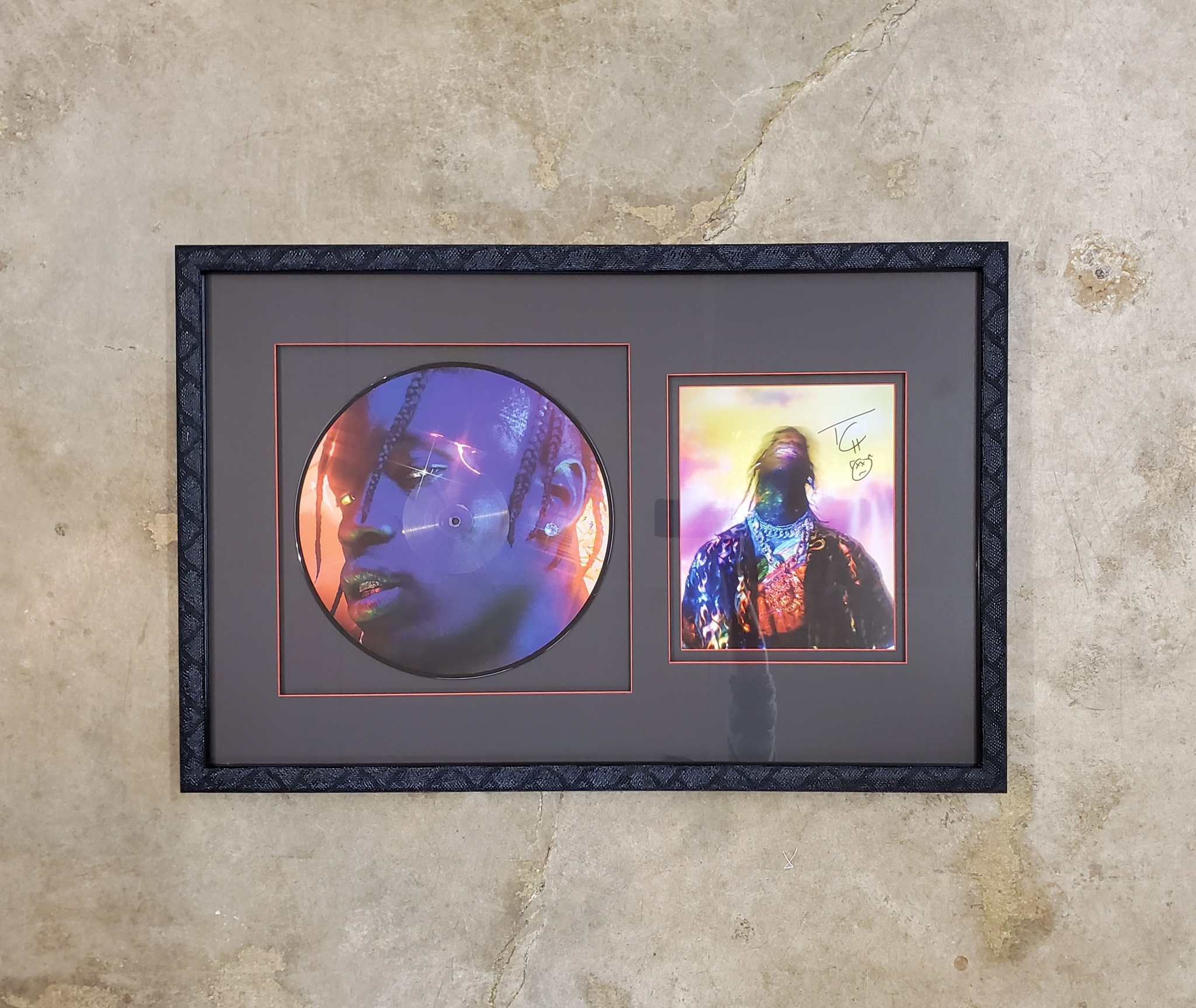 Framed concert poster with UV-protective glazing