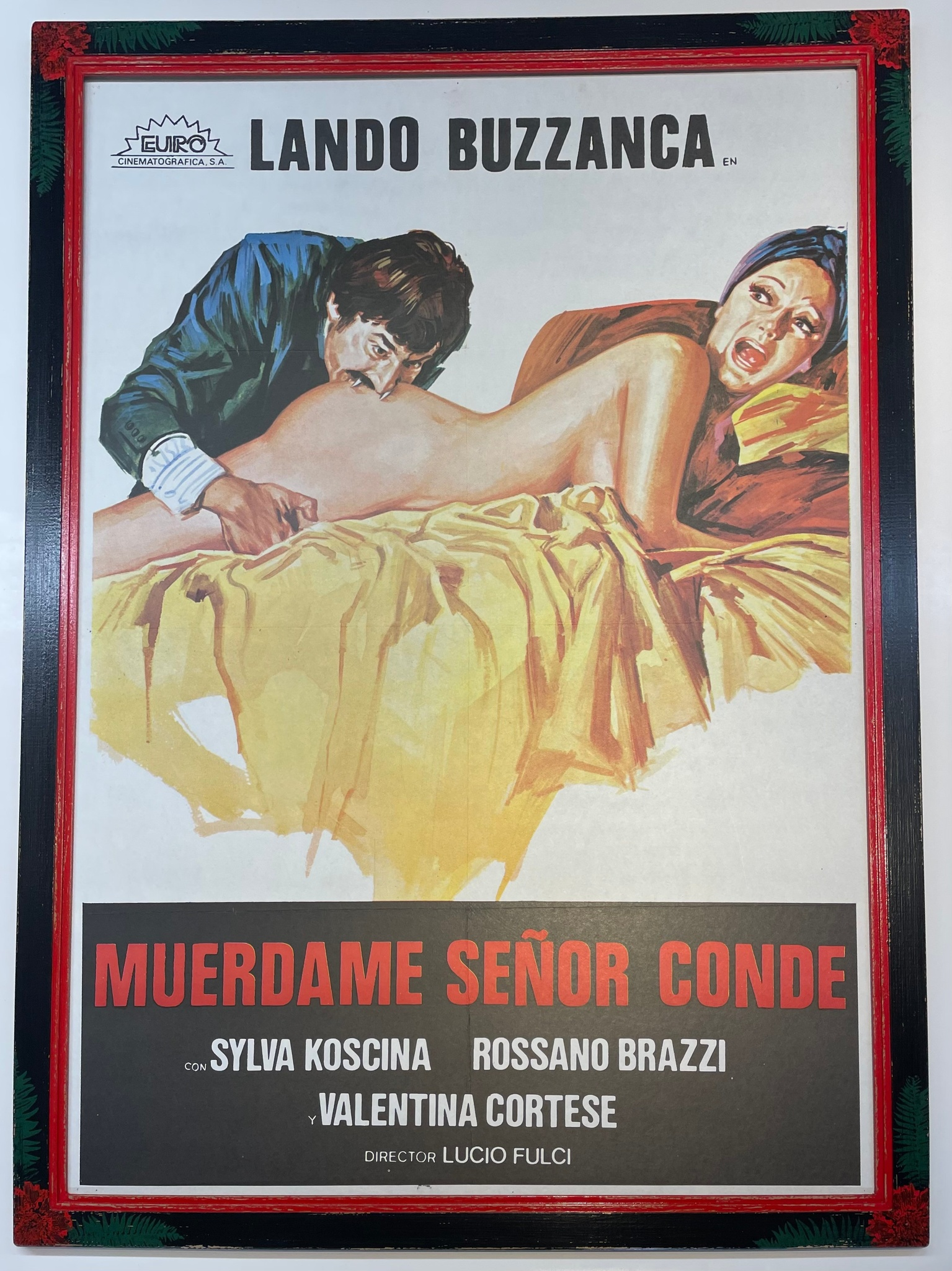 Framed concert poster with UV-protective glazing